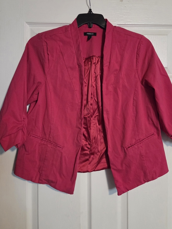 torrid Jackets & Blazers - torrid Hot Pink Open-Front Blazer Jacket